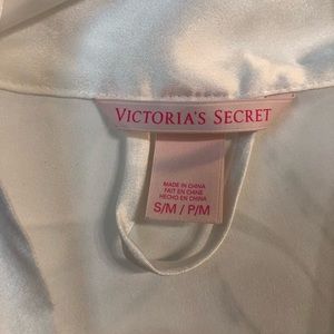 White satin Victoria Secret robe